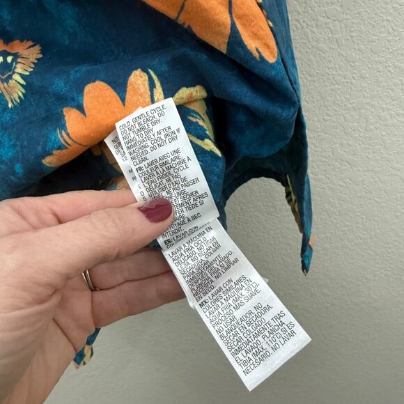 Quiksilver Daisy Spray Floral Short Sleeve Cotton Button Up Shirt Mens sz Large - Picture 5 of 9